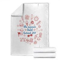 The Summer USA Turned 250 Throw Blanket 250 Years America Anniversary 4th of July