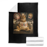 USA 250th Anniversary Statue of Liberty Throw Blanket The Summer USA Turned 250
