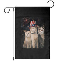 Patriotic Smoking Cat Garden Flag Funny American Cat Lover 4th of July