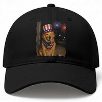 Patriotic Smoking Golden Retriever Baseball Cap Funny Dog Lover Dad 4th Of July