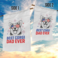 Best Corgi Dad Ever Garden Flag Funny Dog Lover Dad 4th Of July