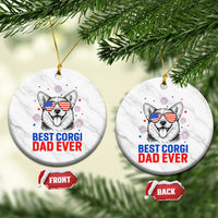Best Corgi Dad Ever Ceramic Ornament Funny Dog Lover Dad 4th Of July