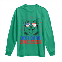 Best Corgi Dad Ever Long Sleeve Shirt Funny Dog Lover Dad 4th Of July