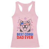 Best Corgi Dad Ever Racerback Tank Top Funny Dog Lover Dad 4th Of July