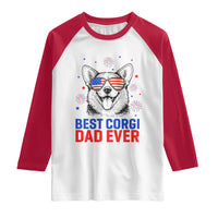 Best Corgi Dad Ever Raglan Shirt Funny Dog Lover Dad 4th Of July