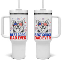 Best Corgi Dad Ever Tumbler With Handle Funny Dog Lover Dad 4th Of July