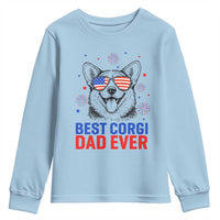 Best Corgi Dad Ever Youth Sweatshirt Funny Dog Lover Dad 4th Of July