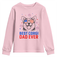 Best Corgi Dad Ever Youth Sweatshirt Funny Dog Lover Dad 4th Of July