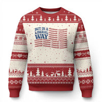 USA But In A Liberal Way 4th of July Ugly Christmas Sweater Feminist Women's Rights Freedom