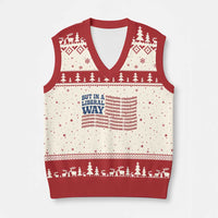 USA But In A Liberal Way 4th of July V-Neck Knit Sweater Vest Feminist Women's Rights Freedom
