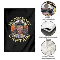 Funny Pontoon Boating Motor Boatin Lake Garden Flag Motor Boat Captain - Wonder Print Shop