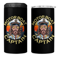 Funny Pontoon Boating Motor Boatin Lake 4 in 1 Can Cooler Tumbler Motor Boat Captain - Wonder Print Shop
