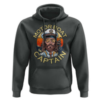 Funny Pontoon Boating Motor Boatin Lake Hoodie Motor Boat Captain - Wonder Print Shop