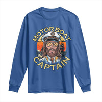 Funny Pontoon Boating Motor Boatin Lake Long Sleeve Shirt Motor Boat Captain - Wonder Print Shop