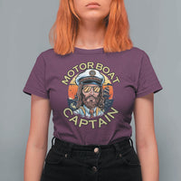 Funny Pontoon Boating Motor Boatin Lake T Shirt For Women Motor Boat Captain - Wonder Print Shop