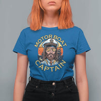 Funny Pontoon Boating Motor Boatin Lake T Shirt For Women Motor Boat Captain - Wonder Print Shop