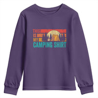 Funny Camper Youth Sweatshirt This Is My Camping Shirt - Wonder Print Shop