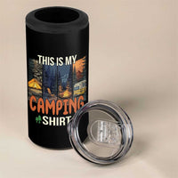 Funny Camper Glamper 4 in 1 Can Cooler Tumbler This Is My Camping Shirt - Wonder Print Shop