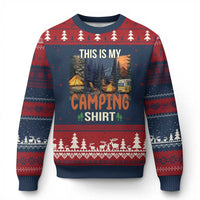 Funny Camper Glamper Ugly Christmas Sweater This Is My Camping Shirt - Wonder Print Shop