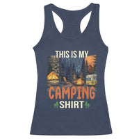 Funny Camper Glamper Racerback Tank Top This Is My Camping Shirt - Wonder Print Shop