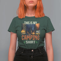 Funny Camper Glamper T Shirt For Women This Is My Camping Shirt - Wonder Print Shop