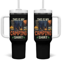 Funny Camper Glamper Tumbler With Handle This Is My Camping Shirt - Wonder Print Shop