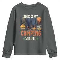Funny Camper Glamper Youth Sweatshirt This Is My Camping Shirt - Wonder Print Shop