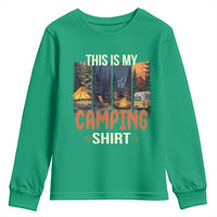 Funny Camper Glamper Youth Sweatshirt This Is My Camping Shirt - Wonder Print Shop