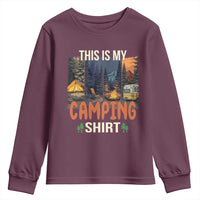 Funny Camper Glamper Youth Sweatshirt This Is My Camping Shirt - Wonder Print Shop