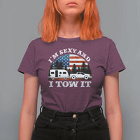 Funny Camping RV Camper Truck T Shirt For Women I Am Sexy And I Tow It - undefined