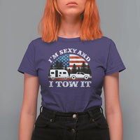 Funny Camping RV Camper Truck T Shirt For Women I Am Sexy And I Tow It - undefined