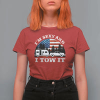 Funny Camping RV Camper Truck T Shirt For Women I Am Sexy And I Tow It - undefined