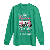 Funny Camping RV Long Sleeve Shirt Camper Queen Classy Sassy And A Bit Smart Assy - Wonder Print Shop