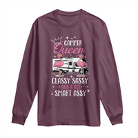 Funny Camping RV Long Sleeve Shirt Camper Queen Classy Sassy And A Bit Smart Assy - Wonder Print Shop