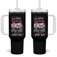 Funny Camping RV Tumbler With Handle Camper Queen Classy Sassy And A Bit Smart Assy - Wonder Print Shop