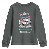 Funny Camping RV Youth Sweatshirt Camper Queen Classy Sassy And A Bit Smart Assy - Wonder Print Shop
