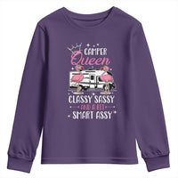 Funny Camping RV Youth Sweatshirt Camper Queen Classy Sassy And A Bit Smart Assy - Wonder Print Shop