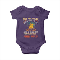 Funny Camping Baby Onesie Not All Those Who Wander Are Lost - Wonder Print Shop
