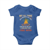 Funny Camping Baby Onesie Not All Those Who Wander Are Lost - Wonder Print Shop