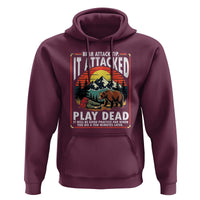Funny Camping Hiking Sarcastic Hoodie Bear Attack Tip - Wonder Print Shop