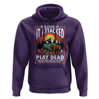 Funny Camping Hiking Sarcastic Hoodie Bear Attack Tip - Wonder Print Shop