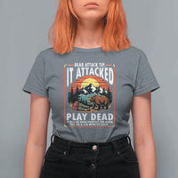Funny Camping Hiking Sarcastic T Shirt For Women Bear Attack Tip - Wonder Print Shop