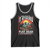 Funny Camping Hiking Sarcastic Tank Top Bear Attack Tip - Wonder Print Shop