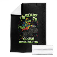 Back To School Boy Dinosaur Throw Blanket I Am Ready To Crush Kindergarten - Wonder Print Shop