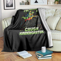 Back To School Boy Dinosaur Throw Blanket I Am Ready To Crush Kindergarten - Wonder Print Shop