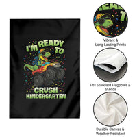 Back To School Boy Dinosaur Garden Flag I Am Ready To Crush Kindergarten - Wonder Print Shop