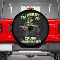Back To School Boy Dinosaur Spare Tire Cover I Am Ready To Crush Kindergarten - Wonder Print Shop