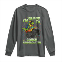 Back To School Boy Dinosaur Long Sleeve Shirt I Am Ready To Crush Kindergarten - Wonder Print Shop