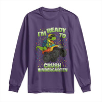 Back To School Boy Dinosaur Long Sleeve Shirt I Am Ready To Crush Kindergarten - Wonder Print Shop