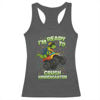 Back To School Boy Dinosaur Racerback Tank Top I Am Ready To Crush Kindergarten - Wonder Print Shop